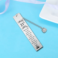 Happy 21st Birthday Gifts Bookmarks Birthday Presents for Teen Girls Boys Daughter Son Inspirational Gifts Encouragement Bookmarks for Women Friendship Gifts