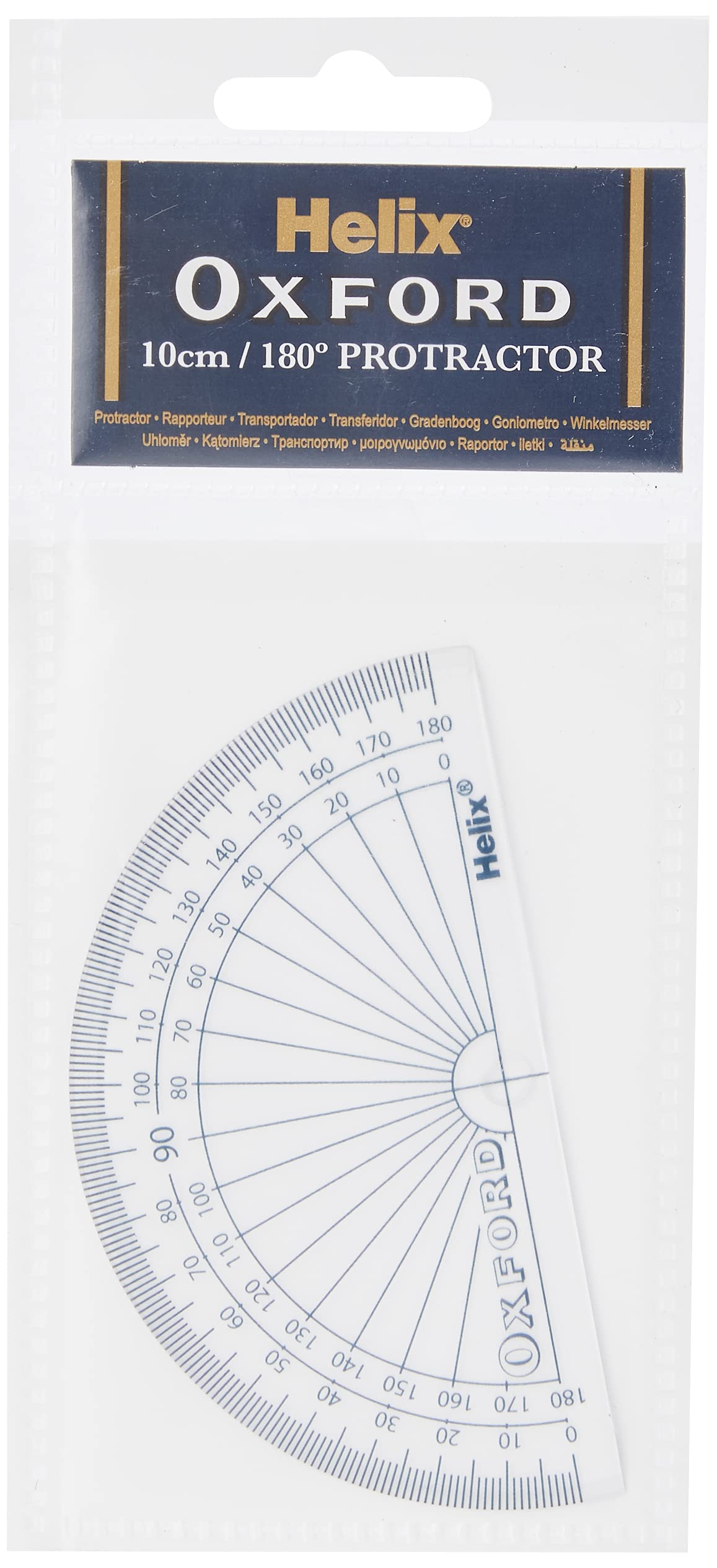 Helix Oxford 10cm 180 degree Protractor