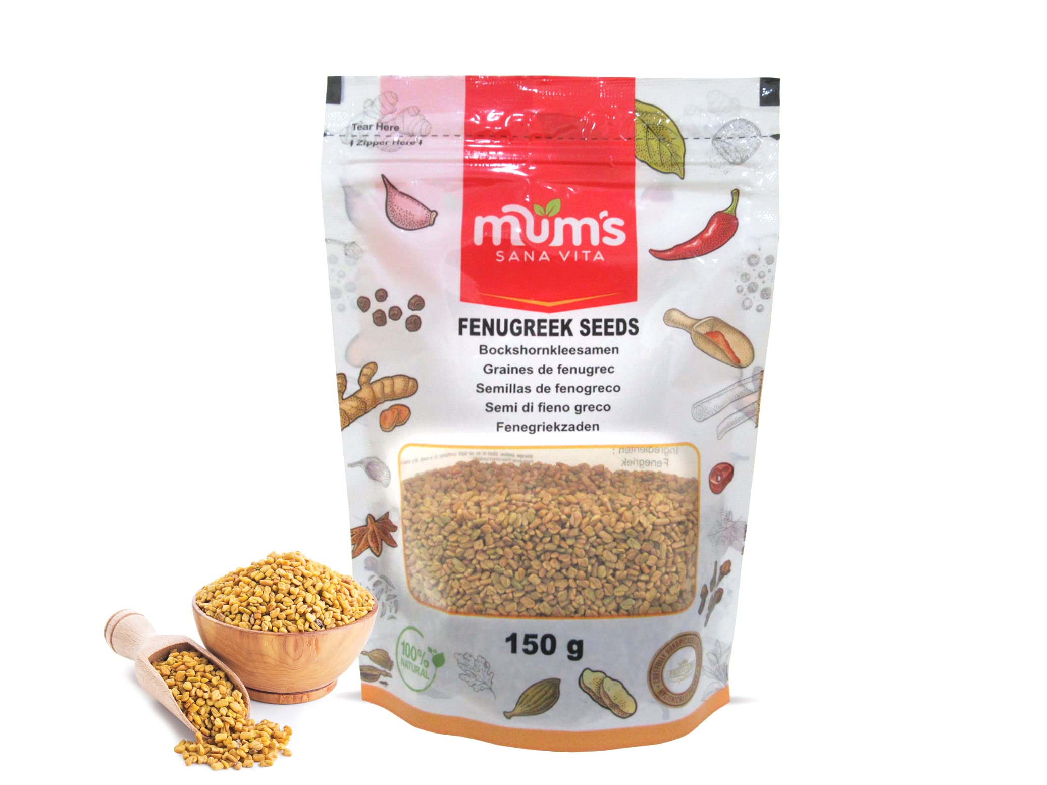 Mum's Premium Fenugreek Seeds (Methi Seeds) 150g