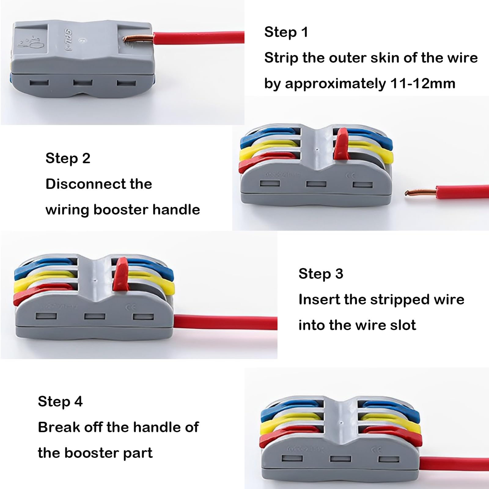 16Pcs Wire Connectors, Cable Connectors, Electrical Connectors, Electric Connectors for Wiring, Cable Joint Connectors, Electric Wire Connectors, for Solid, Stranded and Flexible Wires