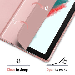 CACOE Case for Samsung Galaxy Tab A8 10.5 2021 Tablet (SM-X205N/ ‎X200N), Ultra Slim Folding Hard Back Shell Stand Cover for Samsung Tab A8 10.5 Inch Tablet, Rose Gold