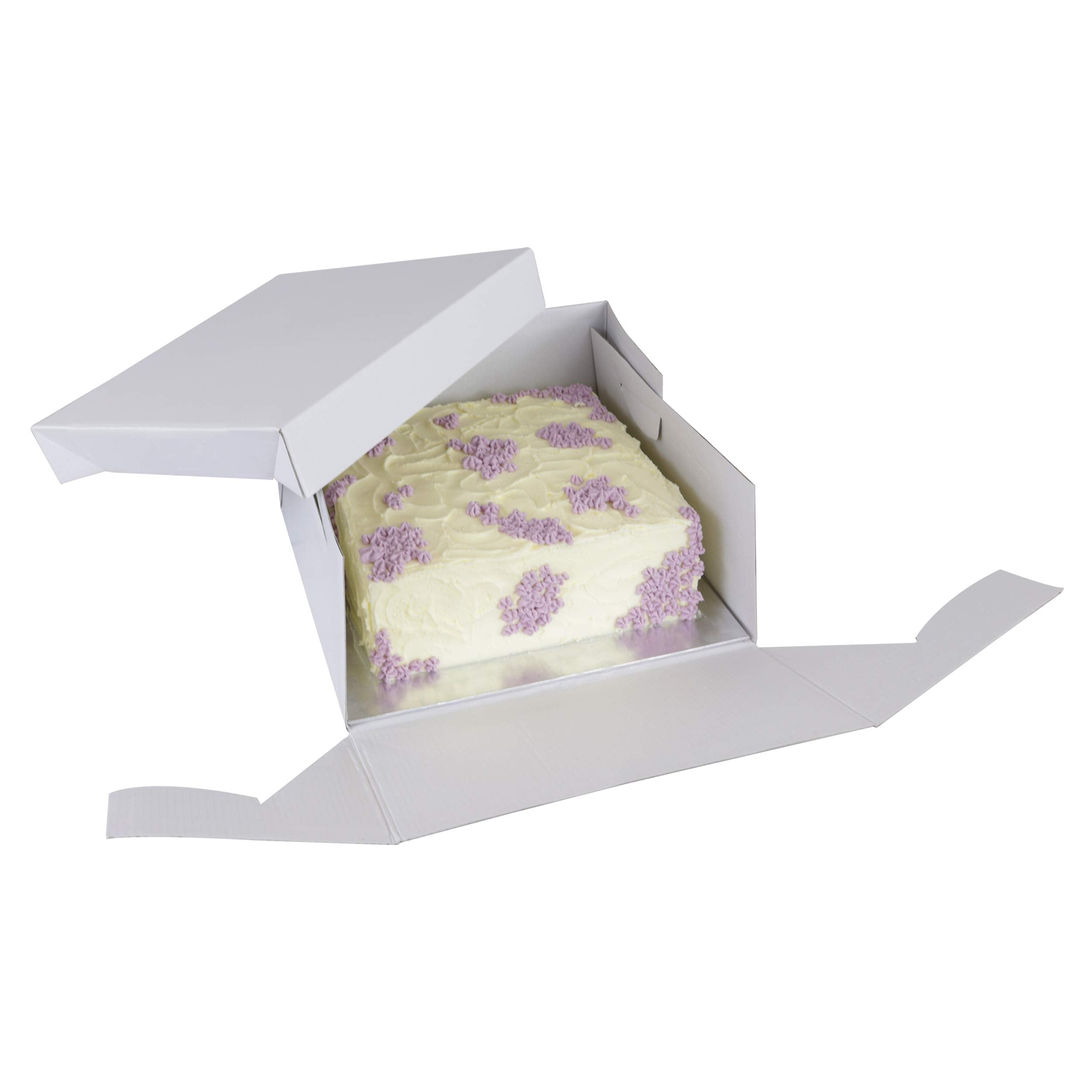PME BCS873 Square Cake Card & Cake Box 9-Inch / 22 cm, White