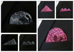 Shlax&Wing 5 Pieces Assorted Mens Pocket Square Handkerchiefs Set LotLSet39