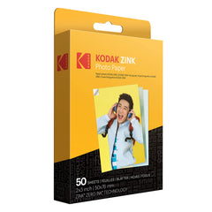 Kodak 2 inchesx3 inches Premium Zink Photo Paper (50 Sheets) Compatible with Kodak Smile, Kodak Step, PRINTOMATIC