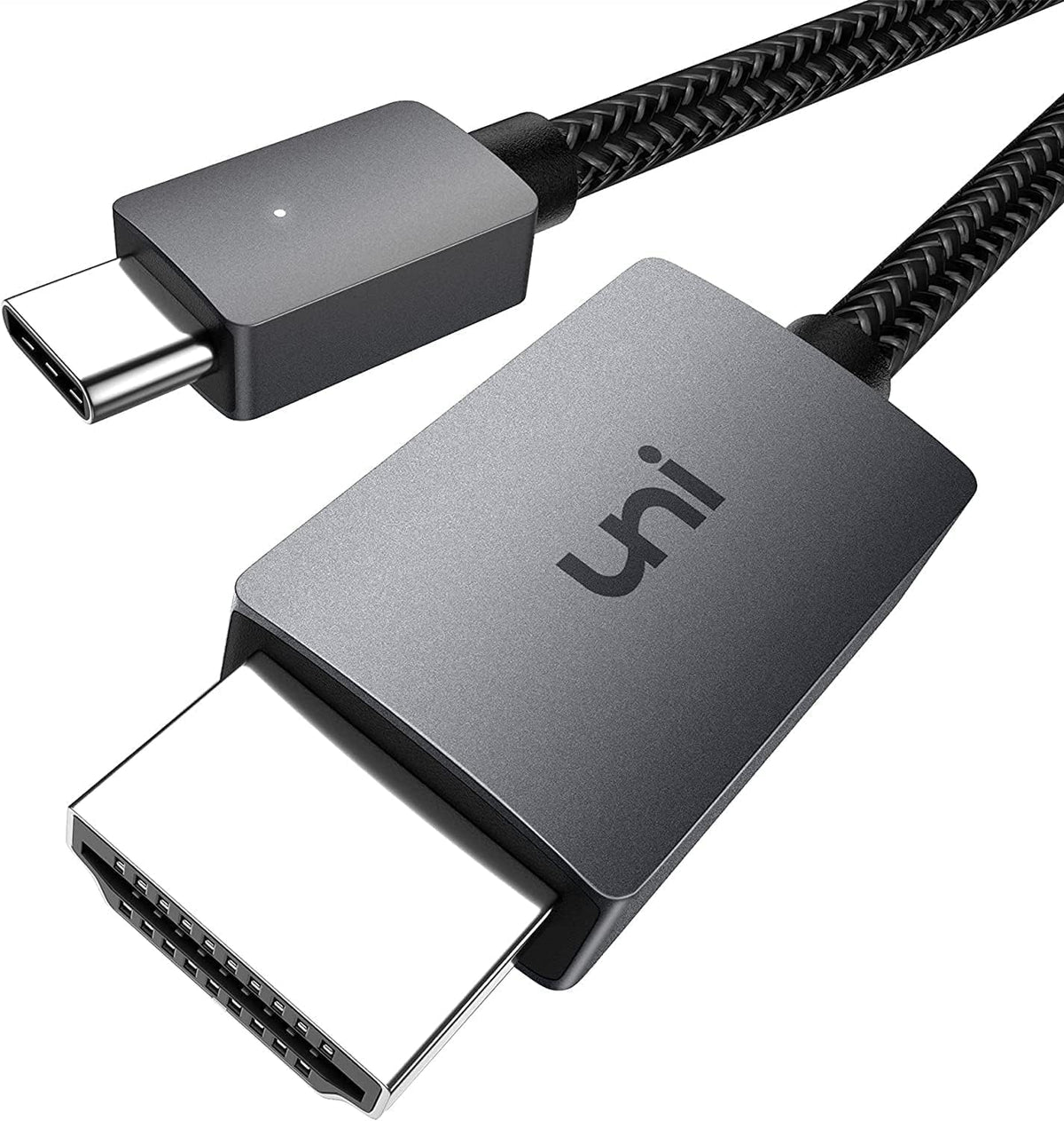 uni USB C to HDMI Cable, [4K, High-Speed] USB Type-C to HDMI for Home Office, [Thunderbolt 3/4 Compatible] for iPhone 15 Pro/Pro Max, MacBook Pro/Air, iPad Pro/Air, iMac, S23, XPS 17 etc.-1.8m