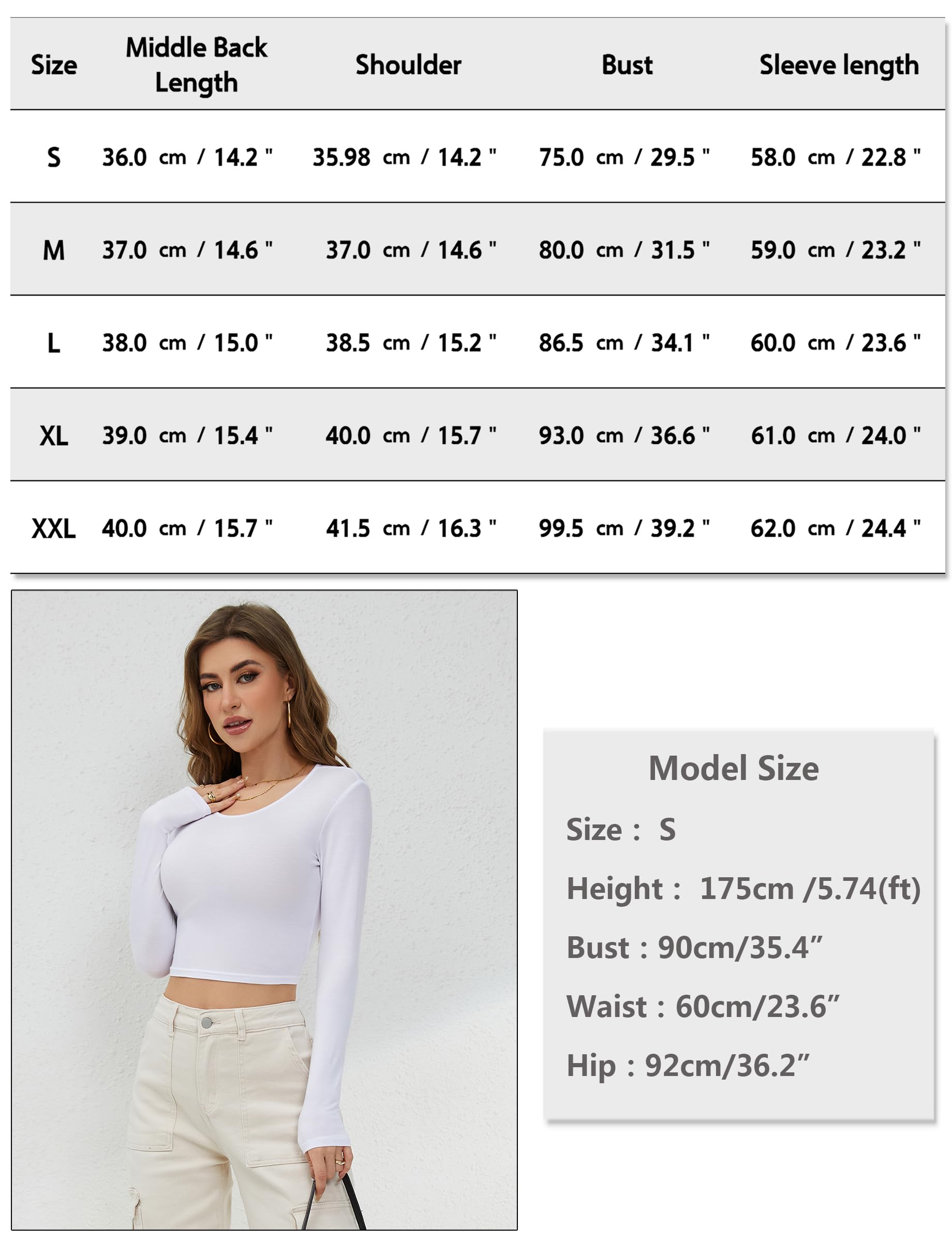 Women's Slim Fit Crop Tops - Women's Y2K Long Sleeve Top Sexy Skim Dupe Crop Top Solid Tight T-Shirt Ladies Fashion Bodycon Aesthetic Streetwear