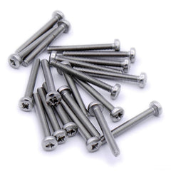 M4 (4mm x 35mm) Pozi Pan Machine Screw (Bolt) - Stainless Steel (A2) (Pack of 20)