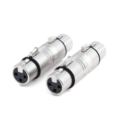 Ancable XLR Female to Female, 2-Pack XLR 3 Pin Female to 3 Pin Female Adapter, Gender Changer,Mic Barrel Extension