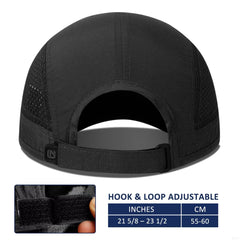 Folding Running Man Hat,Visors Sport Cap Summer Mesh Quick-Drying Hat Women Baseball Cap Hiking Breathable Waterproof Trucker Hat with 3.54in Brim 19-24in Adjustable Unisex Hat 63g Black