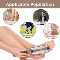 Easkep Foot File Foot Pedicure Tool, Stainless Steel Foot Scrubber Foot File Dead Skin Remover for Hard Skin and Dry Cracked Feet Scraper-Sliver