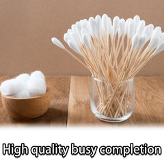 200 Pcs Long Cotton Buds Extra Long Handle Ear Buds Cotton Swabs Earbuds for Cleaning Ear Cleaner Ear Wax Removal Applicator Medical Swabs Ear Cotton Buds Sanitary Round Cotton Tip Cosmetic Tool