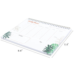 KMQOY Weekly Planner Note Pad 52 Tear-Off Sheets, 7.5 x 9.6 inches Desk Weekly To Do List Notepad, DUOJUN-TDP -165, GREEN LEAF