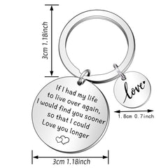 QMVMV Lover Keyrings Valentines Key ring Love Couple Keychain Gift for Him Her Wife Husband Boyfriend Girlfriend