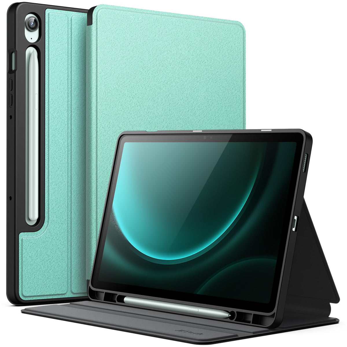 JETech Case for Samsung Galaxy Tab S9 FE 10.9-Inch with S Pen Holder, Slim Folio Stand Protective Tablet Cover, Multi-Angle Viewing (Green)