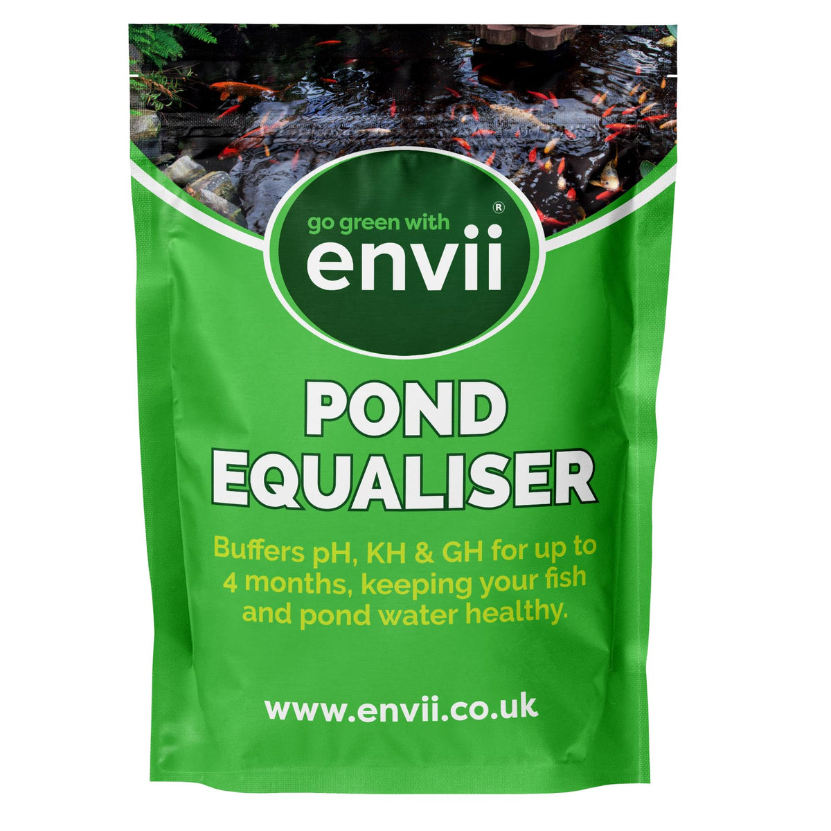 Envii Pond Equaliser – Pond pH Buffer Instantly Balances, and Stabilises pH, KH and GH Levels – 250g