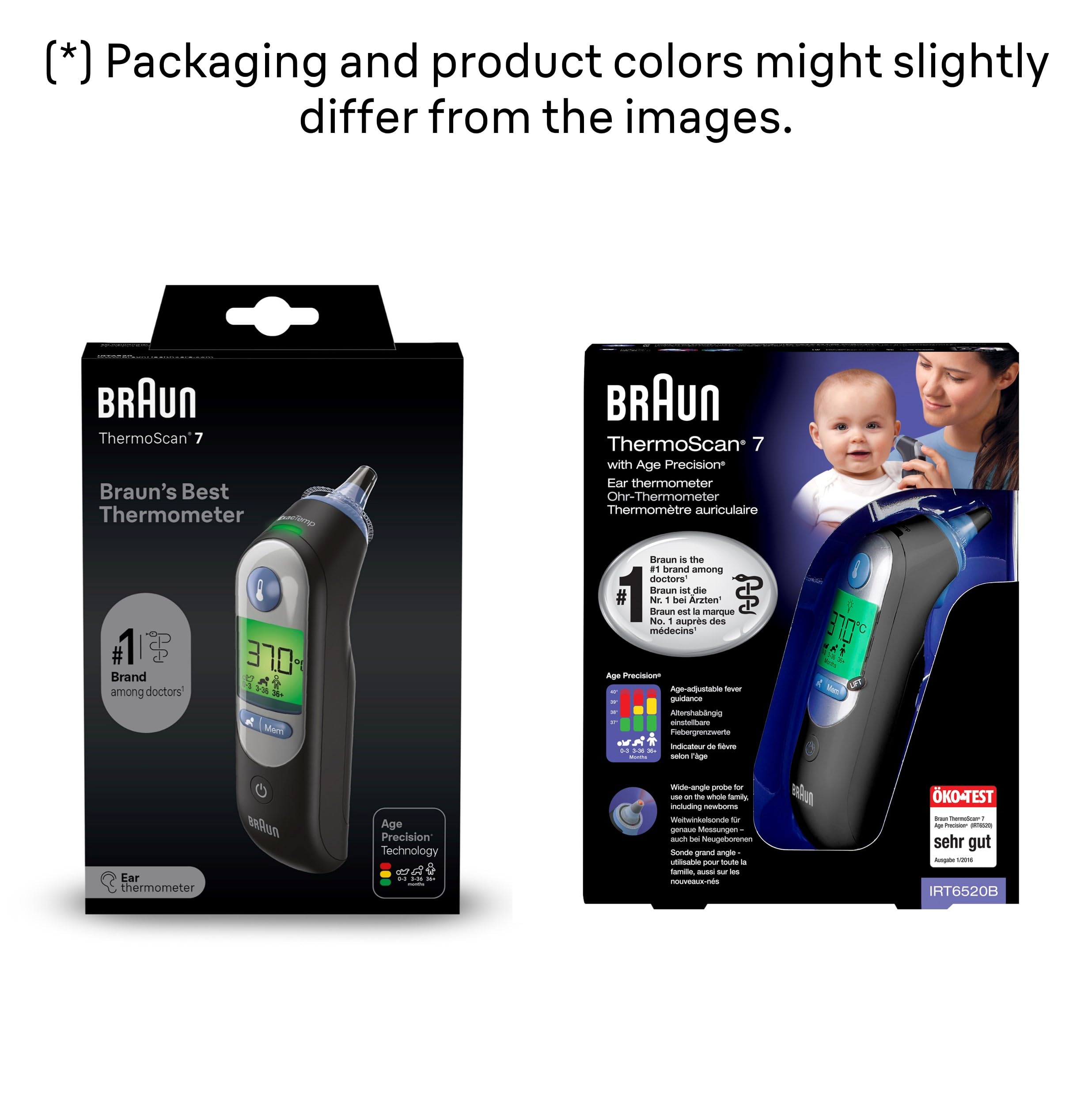 Braun ThermoScan 7 Ear thermometer   Age Precision Technology   Digital Display   Baby and Infant Friendly   No.1 Brand Among Doctors1
