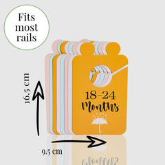 Tiny Trees® Baby Wardrobe Dividers in Gift Box - 8X Unisex Baby Clothes Dividers 0-24 Months - Newborn Baby Gifts for Parents, Baby Clothes Organiser and Nursery Closet Age Divider