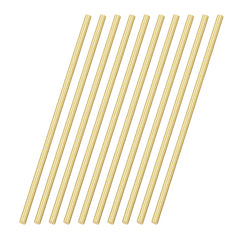 VictorsHome 5mm x 300mm Brass Rods, Round Solid Shaft Lathe Bar for DIY Crafts RC Aircraft Model Car 10pcs