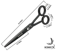 KIMEX LONDON Hairdressing Scissors Hair Scissors,6 Inch Hair Cutting Scissor, Premium Stainless Steel Razor with Sharp Edge Blade & Salon Scissors, for Men, Women, Barber, Kids, Adults, Pets (Black)