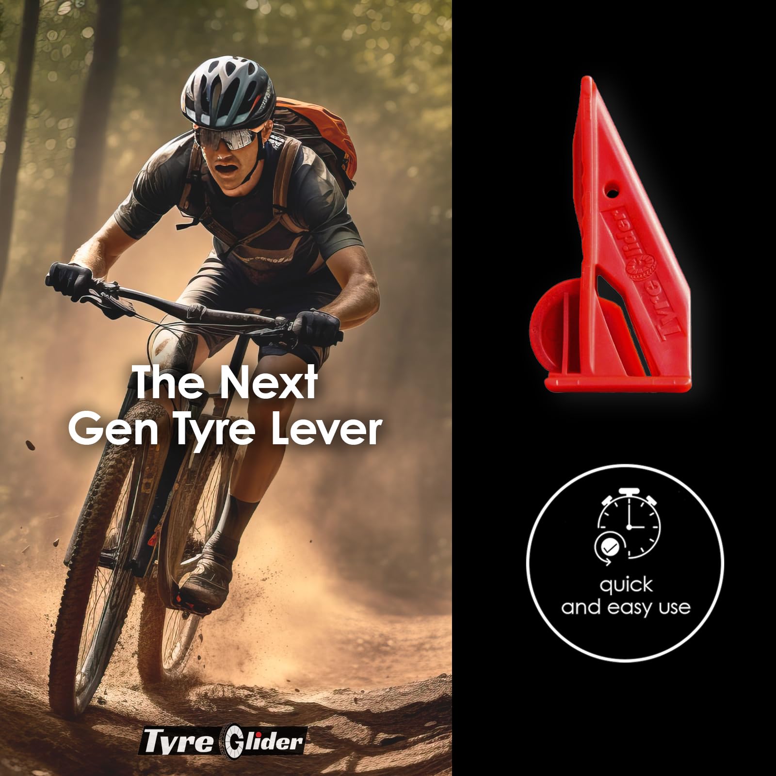 Tyre Glider   The Next Gen Tyre Lever for Bicycles   Bike Tyre Levers   Tyre Tool for Bicycles   Bicycle Tyre Levers   For All Tire Widths Including Mountain, Road & Gravel Bikes