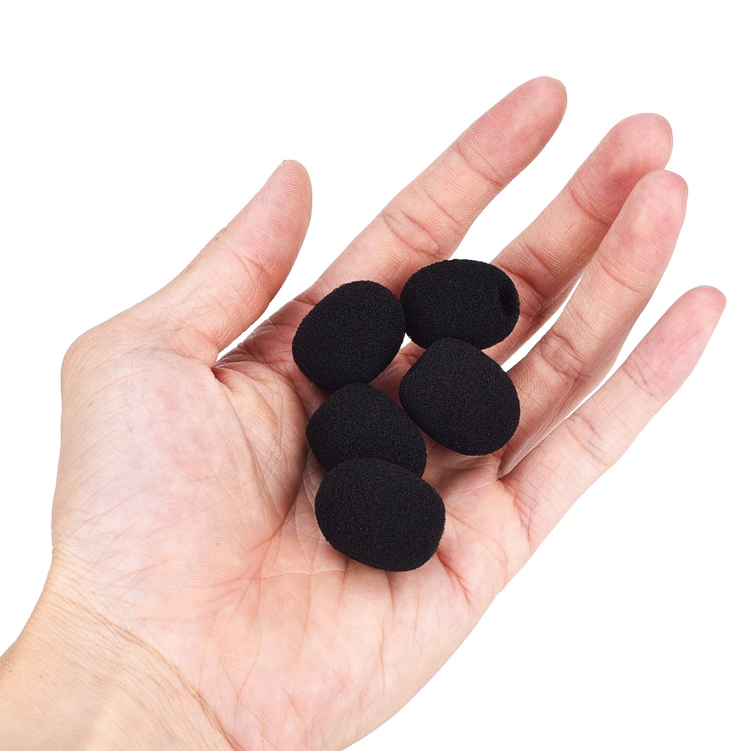 Lapel Headset Microphone Windscreens, Foam Microphone Covers, Mini Size, 15 Pack