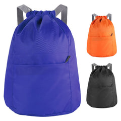 Medo Drawstring Fitness Bag, Drawstring Backpack Waterproof Sports Bag and Neutral Pe Bag Are Suitable for School Sports, Swimming and Mountain Climbing (Royal Blue)