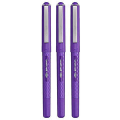 Uni Ball Eye Purple Case Rollerball Pen, 0.7 mm Fine Tip, Line Width 0.5 mm, for Quick Dry Series Ink Pigment UB-157D (3 Pack)