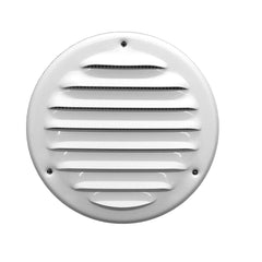 4 Inch / 100 mm White Vent Cover - Metal Round Soffit Vent - Air Vent Louver - Grille Cover - Built-in Screen Mesh - HVAC Ventilation (4'' Inch, Metal - White)