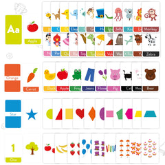 merka Toddler Flash Cards Alphabet Flash Cards for Toddlers, Set of 58 Letters, Colors, Shapes and Numbers, Learning Toy Educational Preschool Toddler Flashcards