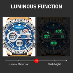 MEGALITH Mens Watches Digital Sports Waterproof Outdoor Analogue Digital Wrist Watches with LED Back Light/Stopwatch/Alarm/Calendar Watches for Men