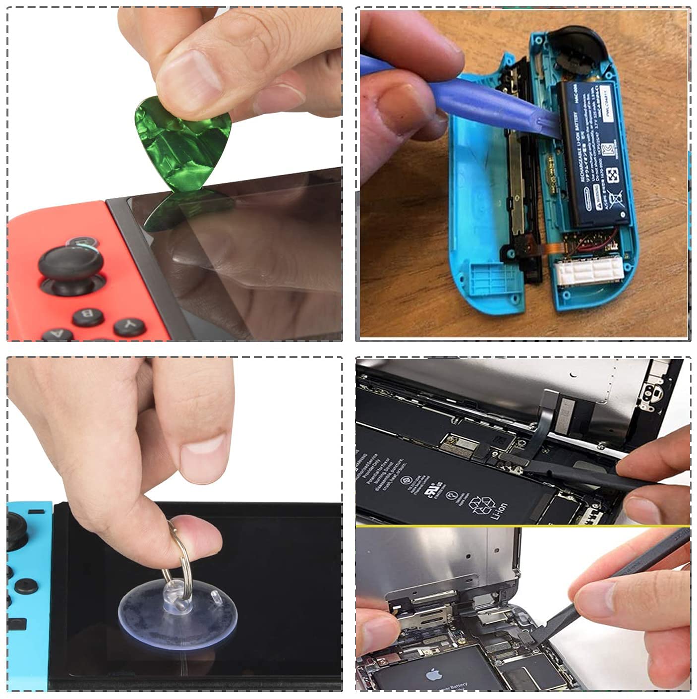 EEEKit Screwdriver Kit for Nintendo Switch, 11 PCS Full Repair Tool Set with Tri Wing Cross Magnetic Nut Screwdriver Opening Pry Tool Compatible for Switch Console Joy Con Controller 3DS Wii/Wii U