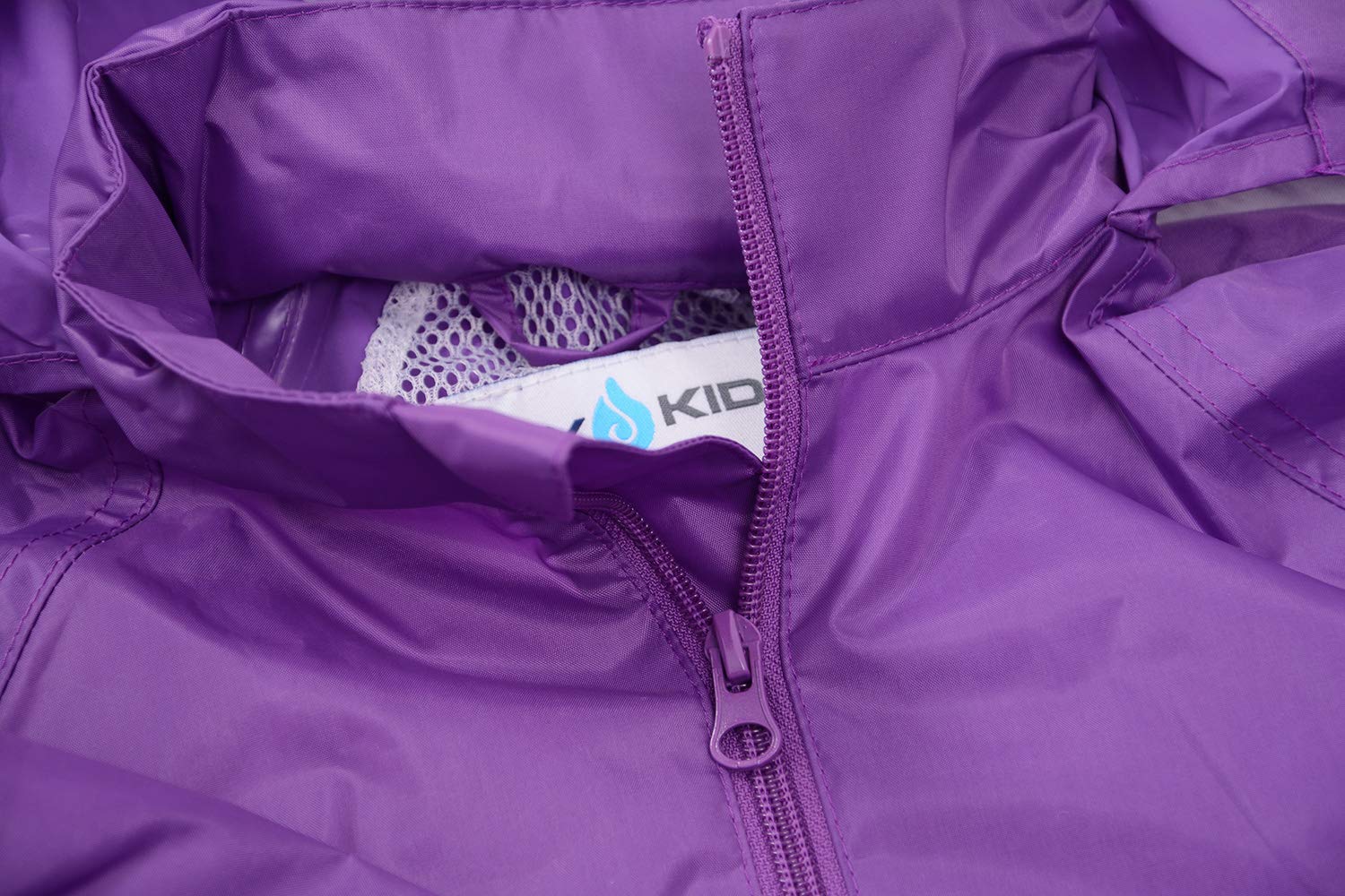 DRY KIDS packable jacket Purple 9/10yrs