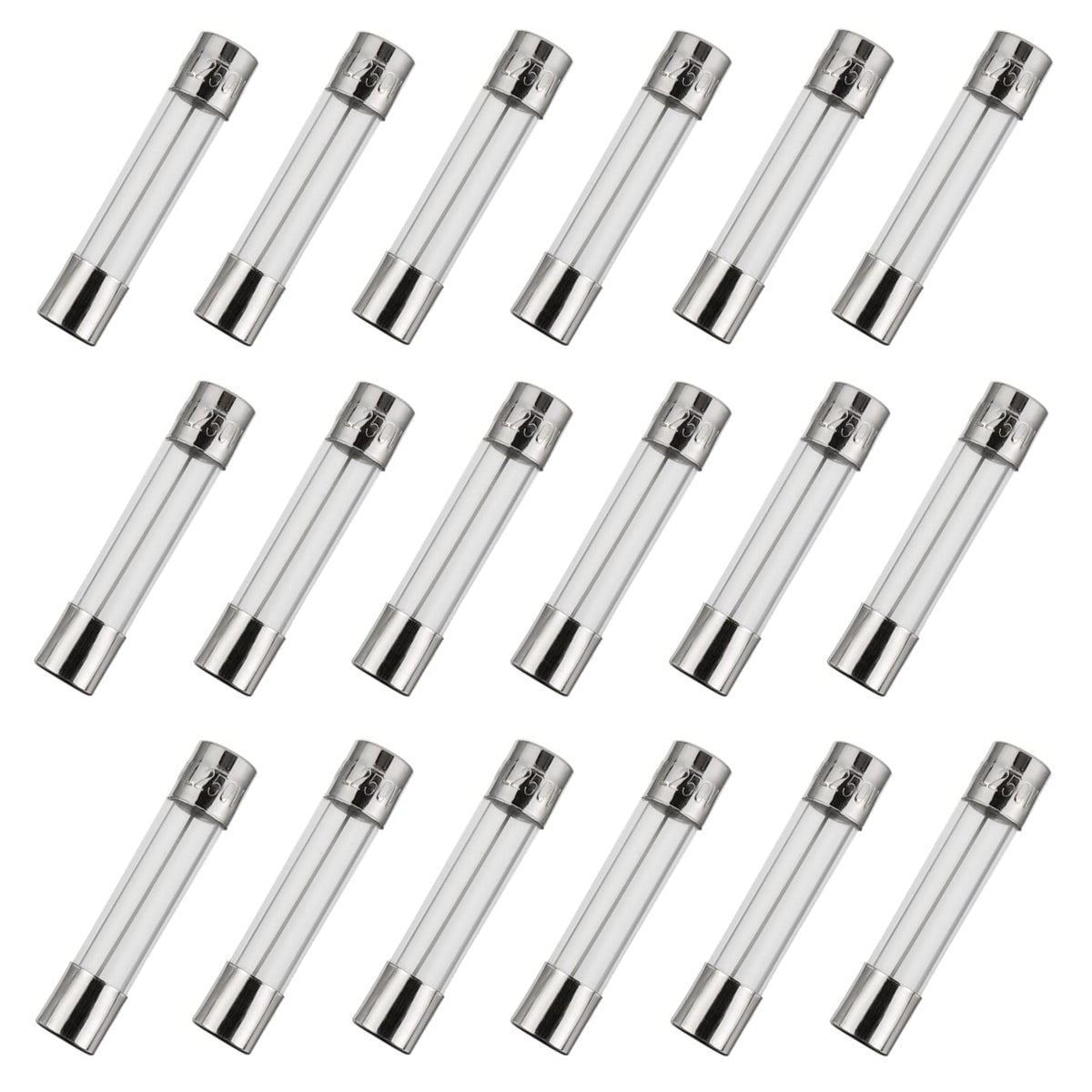 BOJACK 6x30 mm 7 A 250 V 0.24x1.18 Inch F7AL250V 7 amp 250 volt Fast-Blow Glass Fuses(Pack of 18 Pcs)