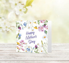 Absolutely Yours Mothers Day Card. Card for Mum. Flower Design with matching Envelope. 150x150mm. Ecofriendly. Printed and Packed in UK