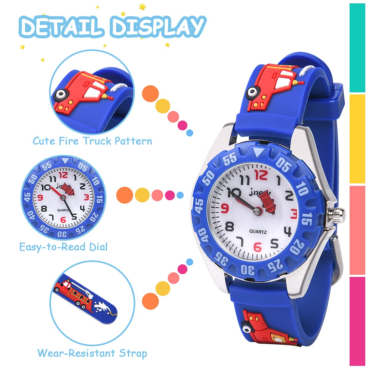 Vicloon Kids Watch, Girls Watch Waterproof 3D Cute Cartoon Toy Silicone Band Wristwatch Childrens Watches Gift for Girls Boys Age 3-11 Years Old