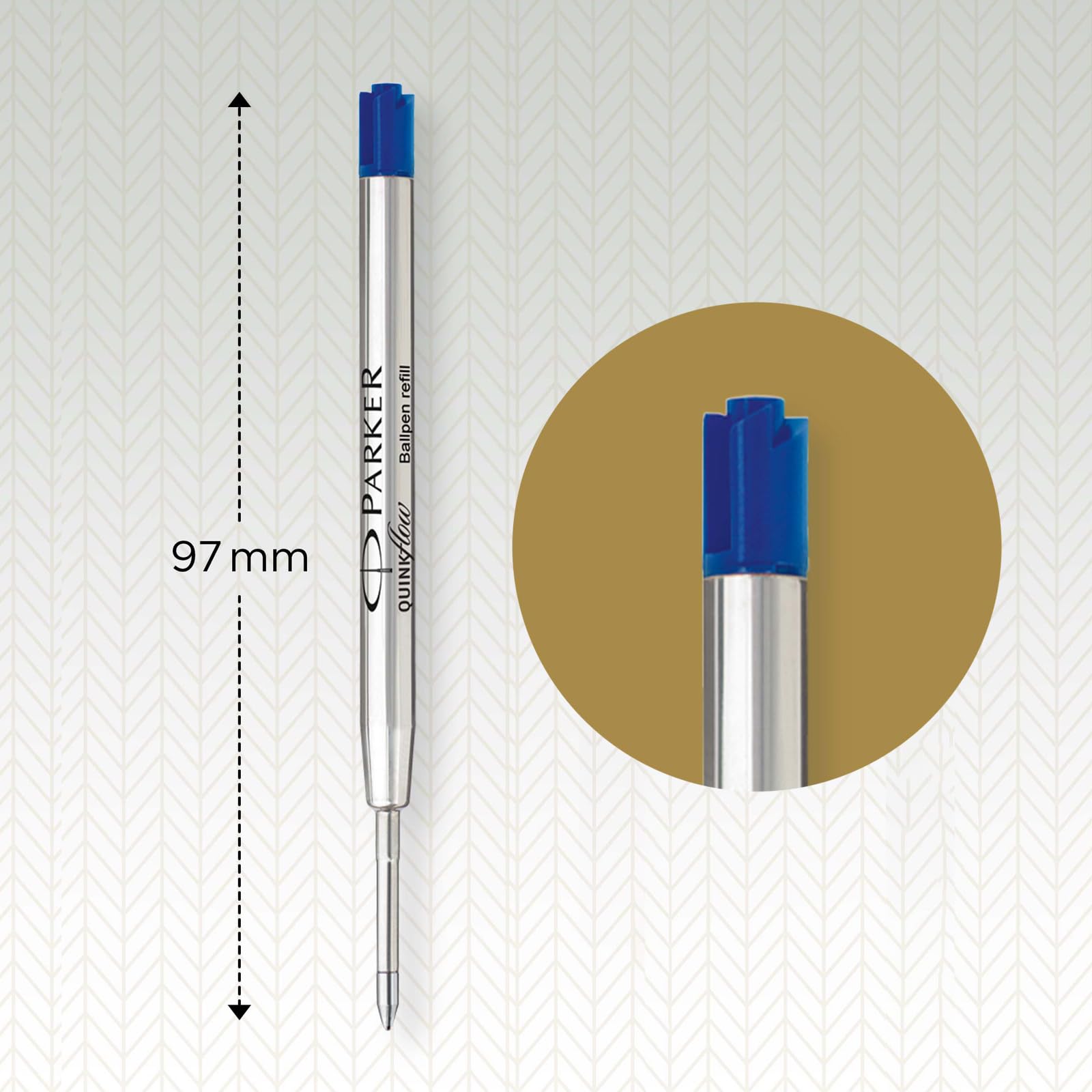 Parker Ballpoint Pen Refill   Broad Point   Blue QUINKflow Ink   1 Count