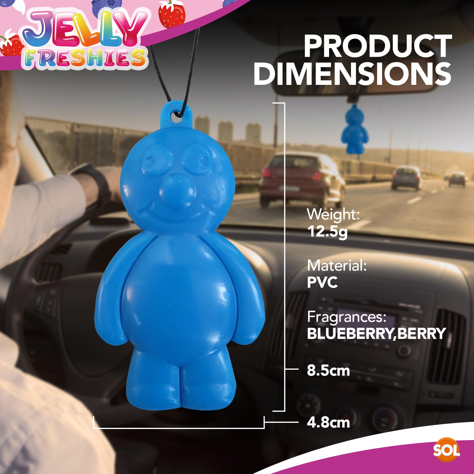 6pk Jelly Baby Car Air Fresheners   Juicy Berry & Blueberry Car Air Fresheners for Women & Men   Car Fresheners Car Air Fresheners for Women Car Freshener Car Air Freshener Car Freshner