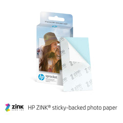 HP 1AH01A Sprocket 2x3 inches Premium Zink Sticky Back Photo Paper (20 Sheets) Compatible with Sprocket Photo Printers