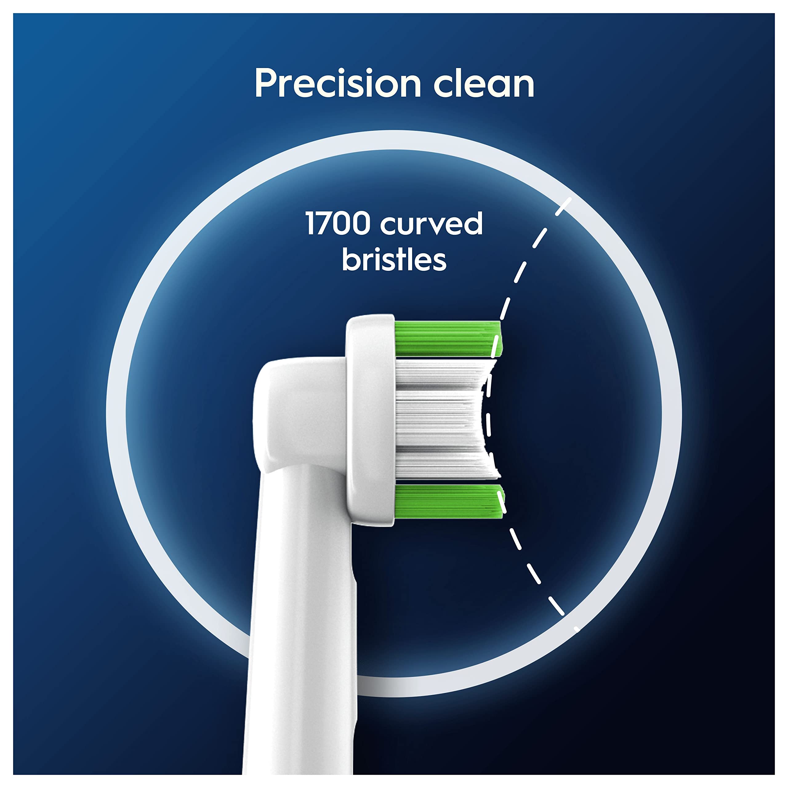 Oral-B Pro Precision Clean Electric Toothbrush Head, X-Shape And Angled Bristles for Deeper Plaque Removal, Pack of 16 Toothbrush Heads, Suitable For Mailbox, White (Packing May Vary)