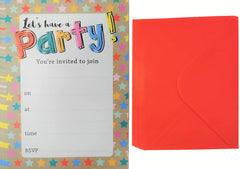 YLAB - 20 Party Invitations & Envelopes - Let's Have a PARTY! Birthday, Engagment