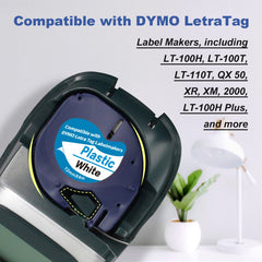 3 X Fluorescent Labels Compatible with Dymo Letratag Refills Replacement for Dymo Letratag LT-100T LT-100H LT-110T QX50 Label Maker