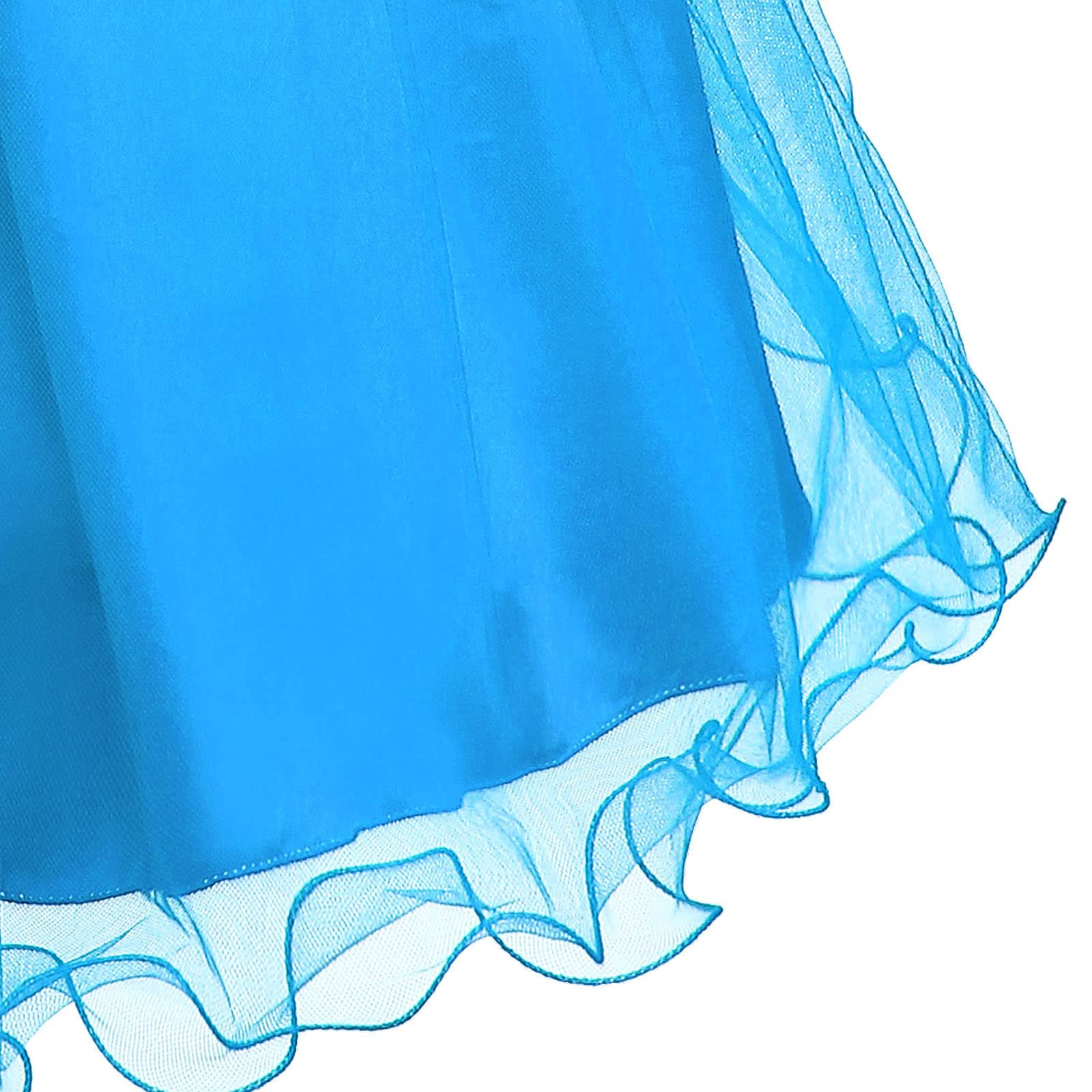 Discoball Girls Princess Dress Sequin Tulle Flower Pageant Birthday Party Wedding Bridesmaid Girl Dresses for 3-12 Years Blue