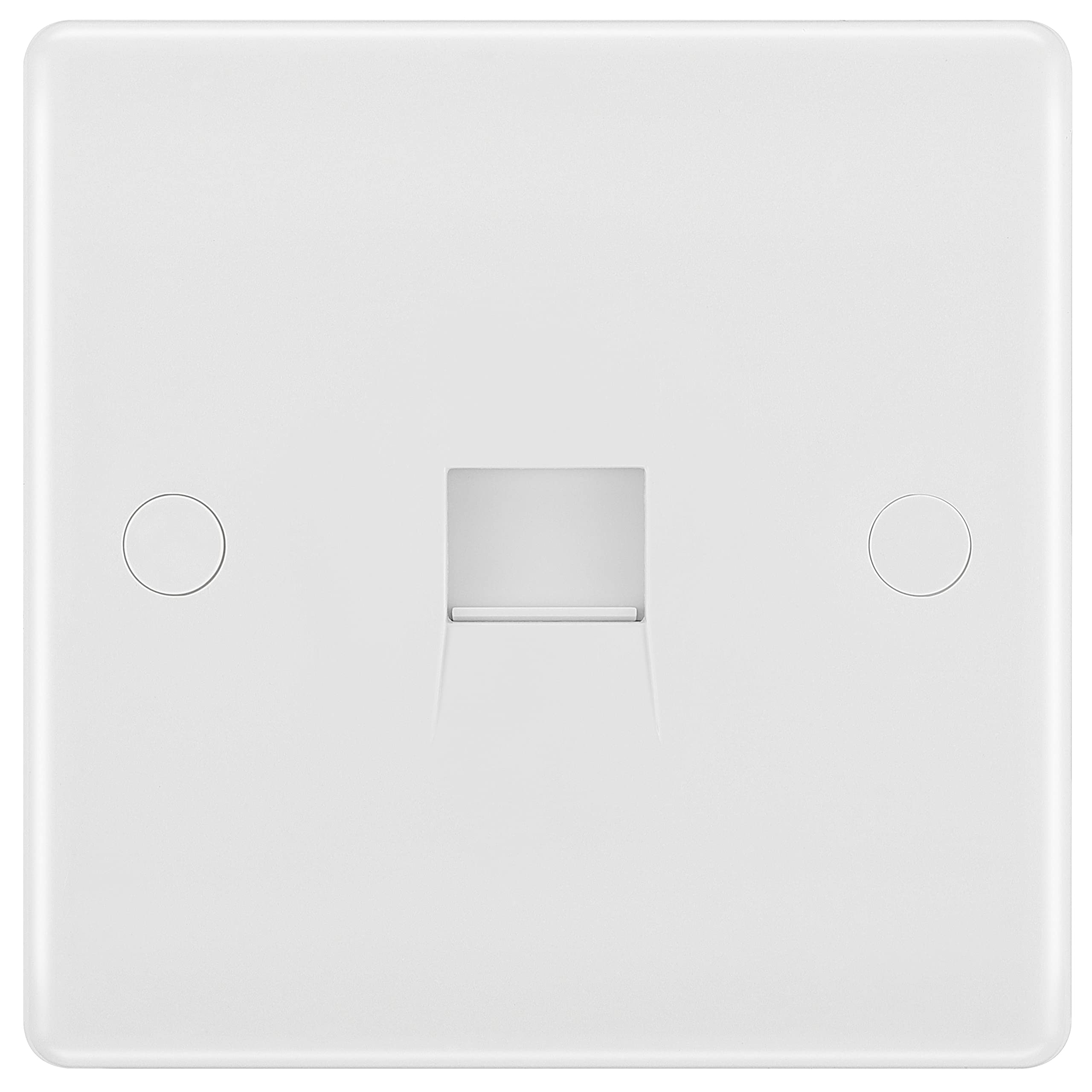 BG Electrical 8BTS/1-01 Single Secondary Telephone Slave Socket, Round Edge, White