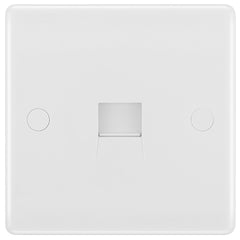 BG Electrical 8BTS/1-01 Single Secondary Telephone Slave Socket, Round Edge, White