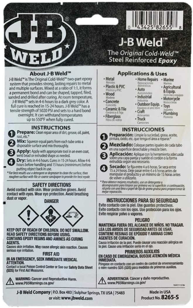 JB Weld Original Cold Weld Formula