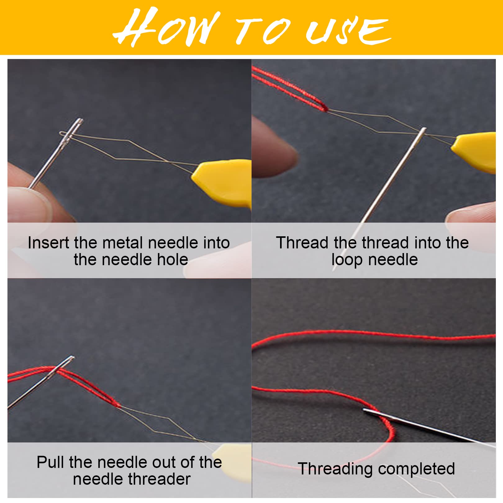 10 pcs Needle Threaders Brass Wire Gourd Shaped Plastic Needle Thread Easy to Insert Hand Sewing Needles,Used for Sewing Machines Hand Sewing Cross Stitch Mending Clothing (Random Colors)