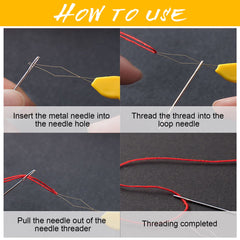 10 pcs Needle Threaders Brass Wire Gourd Shaped Plastic Needle Thread Easy to Insert Hand Sewing Needles,Used for Sewing Machines Hand Sewing Cross Stitch Mending Clothing (Random Colors)