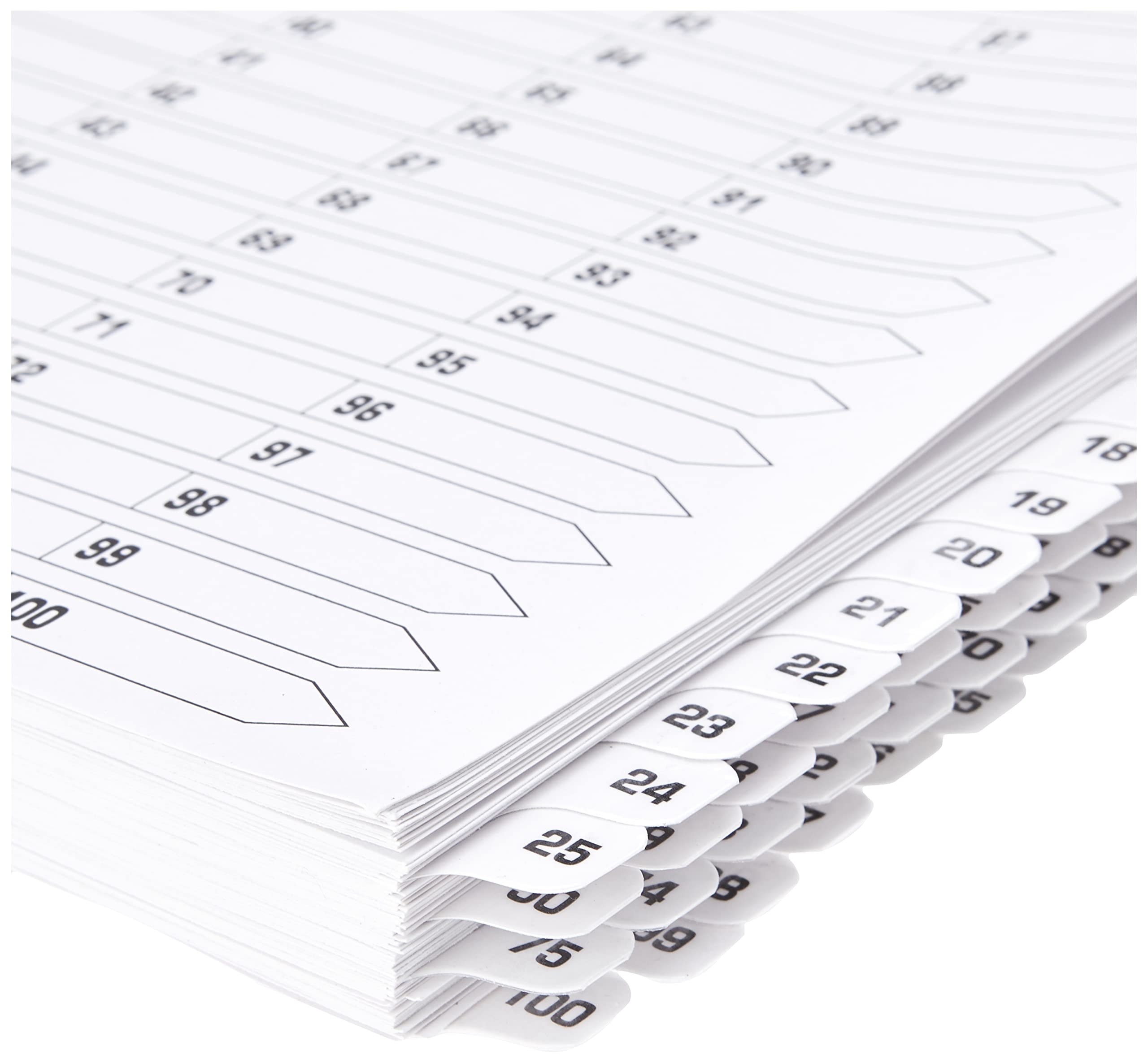 Q-Connect 1-100 Index Multi-Punched Reinforced Board Clear Tab A4 White