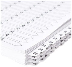 Q-Connect 1-100 Index Multi-Punched Reinforced Board Clear Tab A4 White