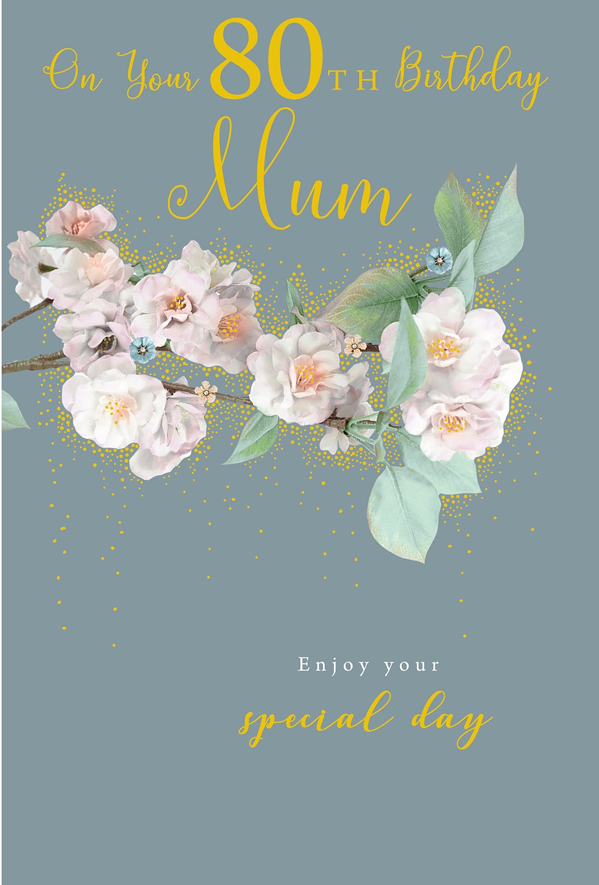 For A Special Mum 80 80th Today Flowers Happy Birthday Card Lovely Verse